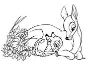 coloriage bambi et sa maman